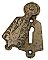 Antique Cast Bronze Keyhole Escutcheon or Cover by Russell & Erwin - Circa 1874