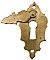 Antique Cast Bronze Drop Escutcheon or Keyhole Cover - Circa 1880