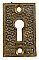 Antique Cast Bronze Keyhole Escutcheon or Cover "Daisy" Design by Penn Hardware - Circa 1907