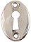 Antique Nickel Plated Oval Keyhole Escutcheon or Cover - Circa 1910