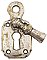 Antique Large Silver-plated Drop Escutcheon or Keyhole Cover by Mallory & Wheeler - Circa 1882