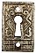 Antique Cast Iron "Canton" Design Keyhole Escutcheon or Cover by P. & F. Corbin - Circa 1905