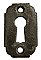 Antique Cast Iron Keyhole Escutcheon Plate by P. & F. Corbin - Circa 1885