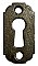 Antique Cast Iron Keyhole Escutcheon Plate - Circa 1890