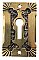 Antique Cast Bronze "Empire" Design Keyhole Escutcheon Plate by P. & F. Corbin - Circa 1892