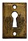 Antique Cast Bronze Keyhole Cover or Escutcheon - Circa 1890