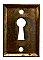 Antique Cast Bronze Keyhole Cover or Escutcheon - Circa 1890