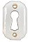 Antique White Porcelain Keyhole Escutcheon or Cover - Circa 1870