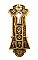 Antique Cast Brass Swinging Double Keyhole Escutcheon or Cover by Sargent & Co. - Circa 1888