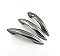 Set of Three Antique Nickel Cabinet Pulls