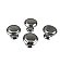 Set of Four Antique Chrome Cabinet Knobs