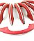 Antique Red EHM Co Kitchen Cabinet Pulls With A Aluminum Stripe (Sold Each)
