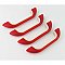 Antique Red and White Catalin Kitchen Cabinet Pull 3" OC (Sold Each)