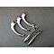 Antique Set of 5 Stanley 1950's Chrome Kitchen Cabinet Pulls