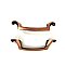 Pair of Antique Amerock Satin Copper pulls - 3" on Center