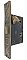 Antique Bronze Aesthetic Pattern Entry Mortise Door Lock With Thumbturn - 3/8" Spindle Hub - Circa 1890