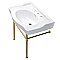 Kingston Brass Victorian 30-Inch Console Sink with Stainless Steel Legs - Brushed Brass