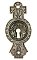 Pair of Antique Nickel Plated Cast Bronze Pocket Door Flush Pulls bin "Bird & Butterfly" Design by Norwalk Lock Co. - Circa 1885