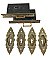 Antique Double Sliding/ Pocket Door Lock Set in "Kahala" Design by Russell & Erwin Co. - Circa 1882