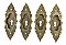 Antique Double Sliding/ Pocket Door Lock Set in "Kahala" Design by Russell & Erwin Co. - Circa 1882
