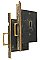 Antique Double Sliding/ Pocket Door Lock Set in "Kahala" Design by Russell & Erwin Co. - Circa 1882