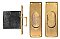 Antique Cast Bronze Pocket Door Lock Set by Barrows Lock Co. - Circa 1900