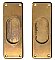 Antique Cast Bronze Pocket Door Lock Set by Barrows Lock Co. - Circa 1900