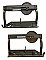 Antique Pair of "Lane's Parlor Door Co." Patent Steel Pocket or Sliding Door Hangers - Circa 1890