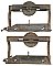 Antique Pair of "Lane's Parlor Door Co." Patent Steel Pocket or Sliding Door Hangers - Circa 1890