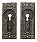 Antique Cast Iron Pocket or Sliding Double Door Pulls by Norwalk Lock Co. - Circa 1890