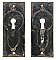 Antique Cast Iron Pocket or Sliding Double Door Pulls by Norwalk Lock Co. - Circa 1890