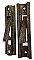 Antique Cast Iron Pocket Door Astragal Edge Pull Set by Russell & Erwin - Circa 1894