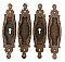 Set of Antique Bronze Plated Cast Iron Sliding or Pocket Door Flush Pull or Cup Escutcheon Plates in "Castella" Design by Reading Hardware Co. - Circa 1899