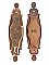 Set of Antique Bronze Plated Cast Iron Sliding or Pocket Door Flush Pull or Cup Escutcheon Plates in "Castella" Design by Reading Hardware Co. - Circa 1899