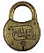 Antique Brass Plated Miller Padlock - Circa 1930