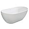 Arcticstone 65-Inch Solid Surface White Stone Freestanding Tub with Drain, Matte White