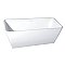 59-Inch Solid Surface White Stone Freestanding Tub with Drain, Matte White