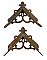 Antique Victorian Cast Iron Screen Door Corner Bracket Pair by J.B. Shannon & Sons - Circa 1894