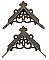 Antique Victorian Cast Iron Screen Door Corner Bracket Pair by Reading Hardware - Circa 1911
