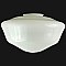 Antique Glass Schoolhouse Lighting Fixture Shade - 18" Wide - 6" Fitter - Circa 1900