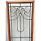 Antique Art Nouveau Leaded Glass Sidelight Window Pair With Tulip Design Circa 1905