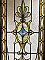 Large Antique Queen Anne Stained Glass Window Sash Circa 1880 - Blue, Green, Amber
