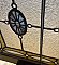 Large Antique Queen Anne Stained Glass Window Sash Circa 1880 - Purple, Yellow, Blue