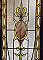 Large Antique Queen Anne Stained Glass Window Sash Circa 1880 - Purple, Yellow, Blue