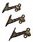 Set of Three Antique Aesthetic Style Cast Iron Handrail Brackets - Circa 1880