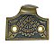 Antique Cast Bronze Window Sash Finger Lift in "Oriental" Design by Branford Lock Works - Circa 1886