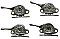 Set of 4 Antique Cast Iron Window Sash Lock Fasteners by Champion Safety Lock Co. - Circa 1885