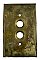 Antique Brass Finish Single Push Button Wall Plate or Switchplate - Circa 1900