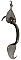 Antique Wrought Iron Suffolk Weeping Heart Thumb Latch Door Handle - Circa 1800