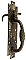 Antique Wrought Iron Scalloped Norfolk Thumb Latch Door Handle - Circa 1820
